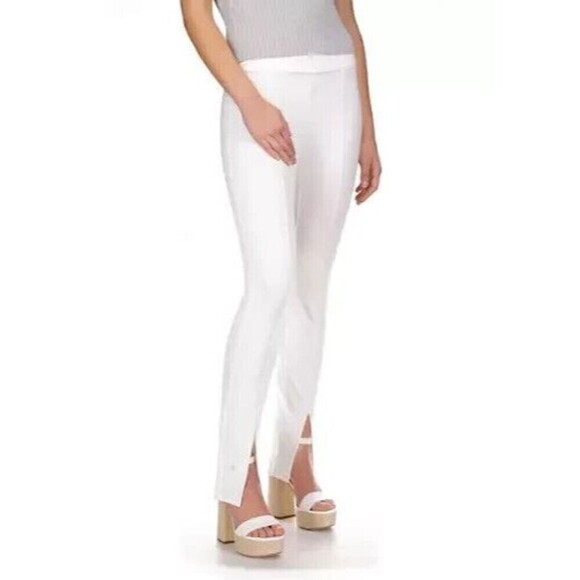MICHAEL Michael Kors Women's Slit Hem Pull On Leggings Pants White P/XS - Picture 3 of 15